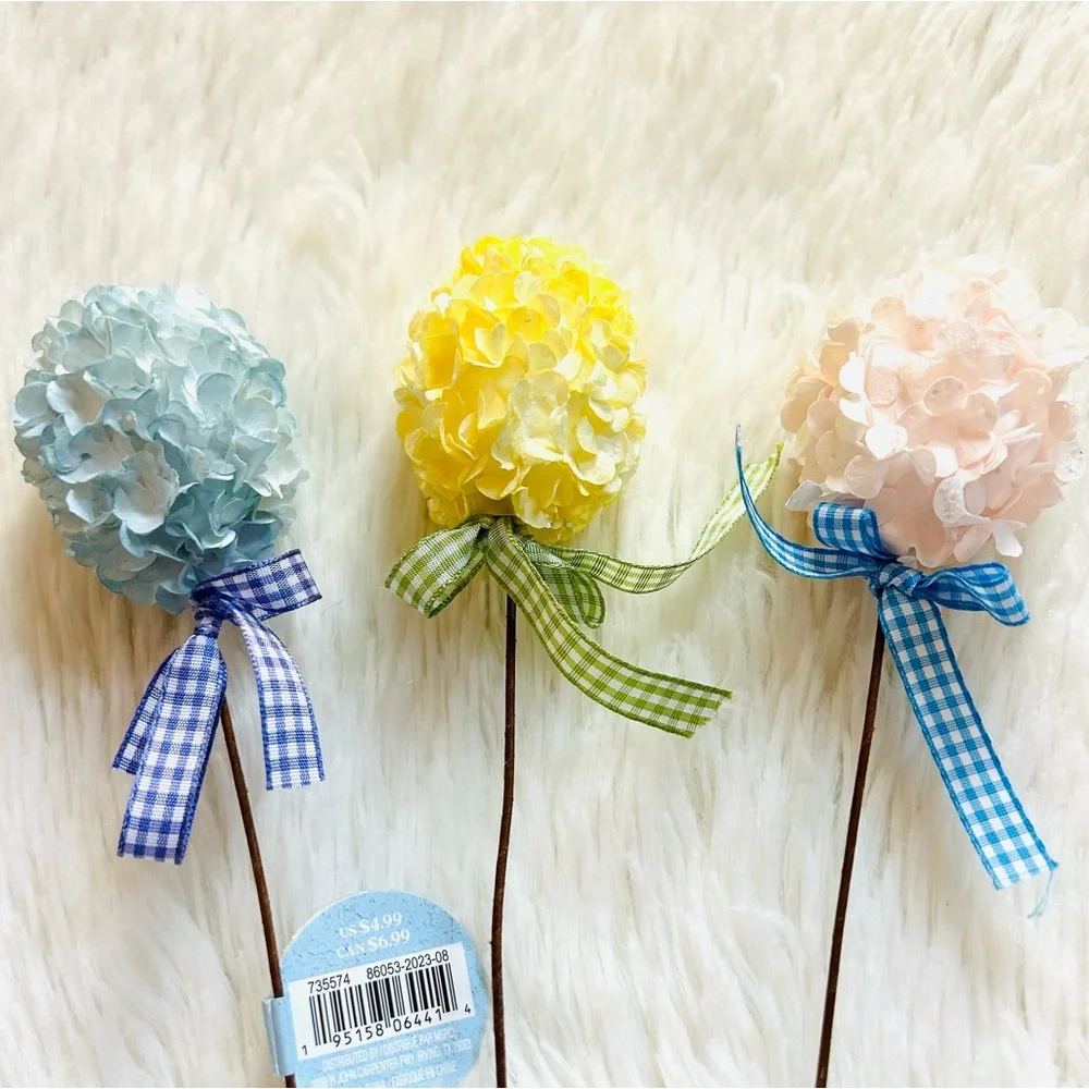 Easter Lot pink Garland with Eggs 5FT Decor plus 4 decorative picks 5 piece Set